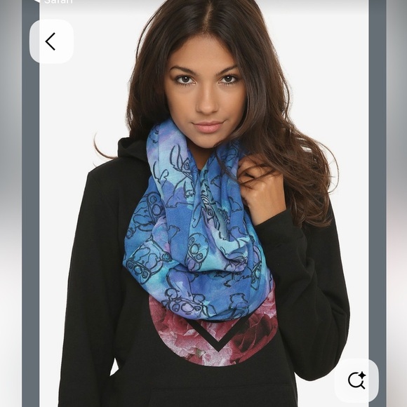 NWT Loungefly Hot Topic Disney Lilo & Stitch Tiedye Infinity Scarf - Picture 1 of 6